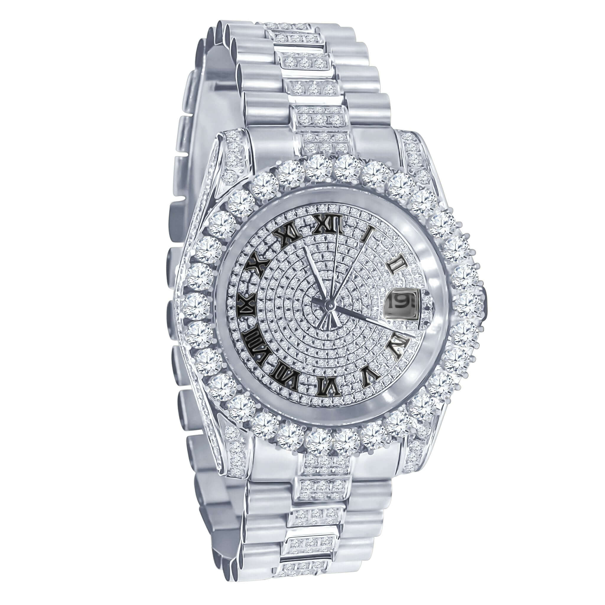 ELITE CASA Forte Steel CZ Watch