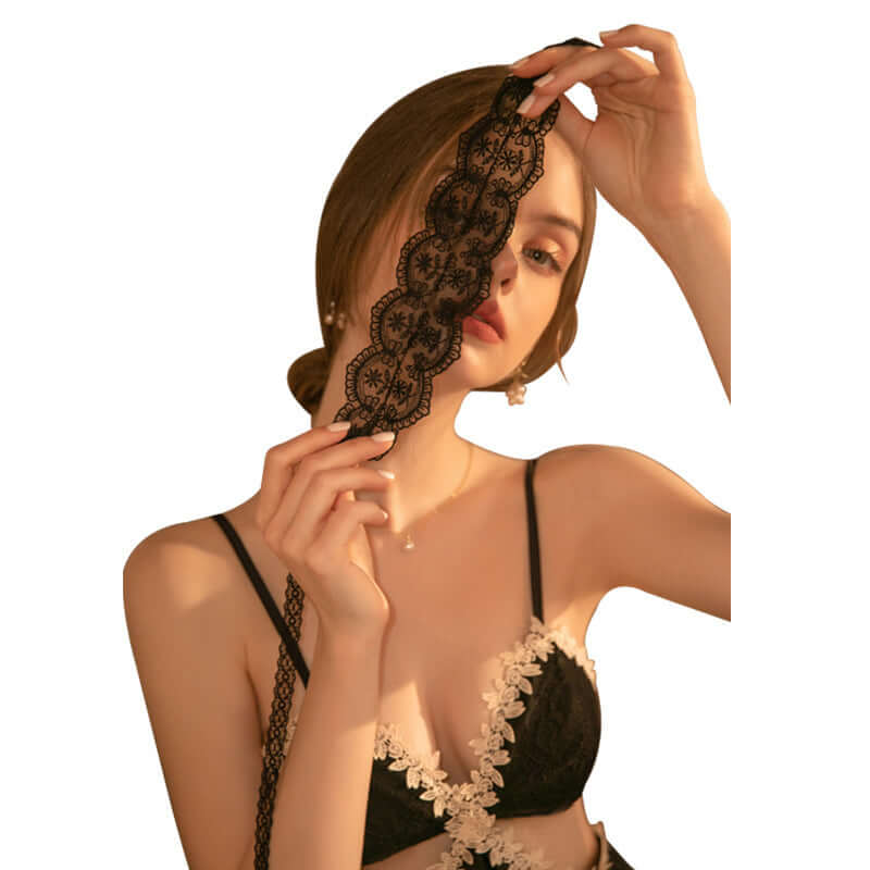 ELITE CASA Erotic Hollow Lace Eye Mask