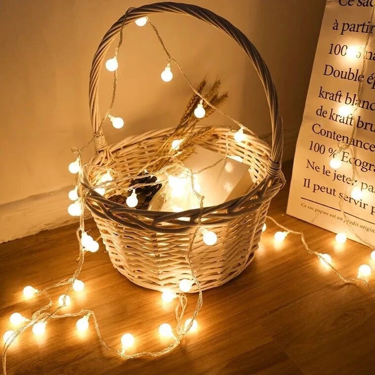 10M USB/Battery Power Ball LED String Lights Garland Lights Outdoor