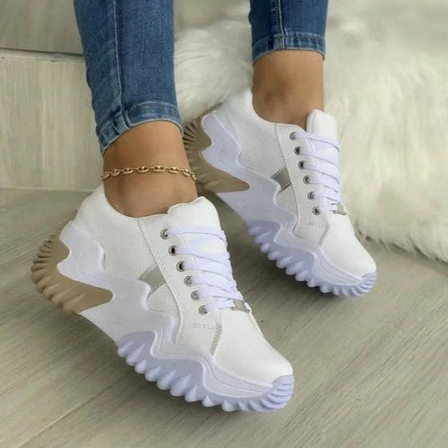 ELITE CASA Thick Sole Canvas Summer Sneakers