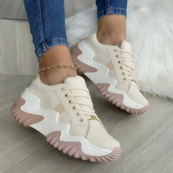 ELITE CASA Thick Sole Canvas Summer Sneakers