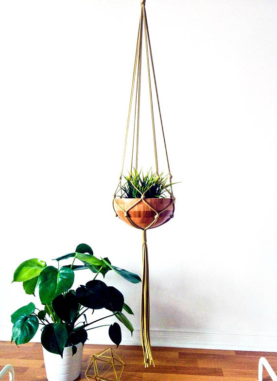 ELITE CASA Macrame Hanging Planter