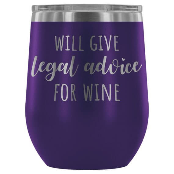 ELITE CASA Lawyer Tumbler Legal Advice for Wine