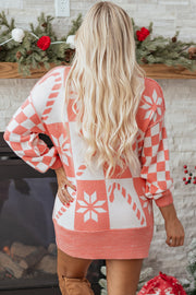 ELITE CASA Christmas Candycane Snowflake Sweater