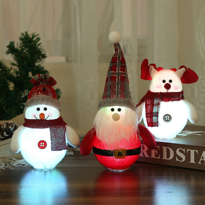 ELITE CASA LED Santa Claus Snowman Ornaments Image