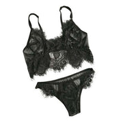 ELITE CASA Lace Mesh Bralette & G-String Set