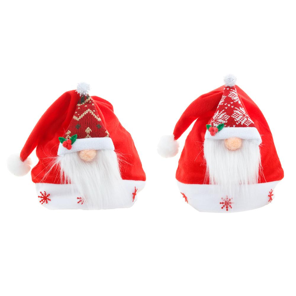ELITE CASA Christmas Plush Hats 2-Pack