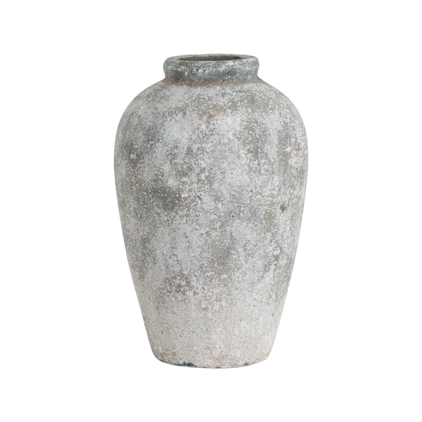 ELITE CASA Aged Stone Tall Ceramic Vase
