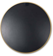 ELITE CASA 24" Gold Metal Round Bathroom Mirror