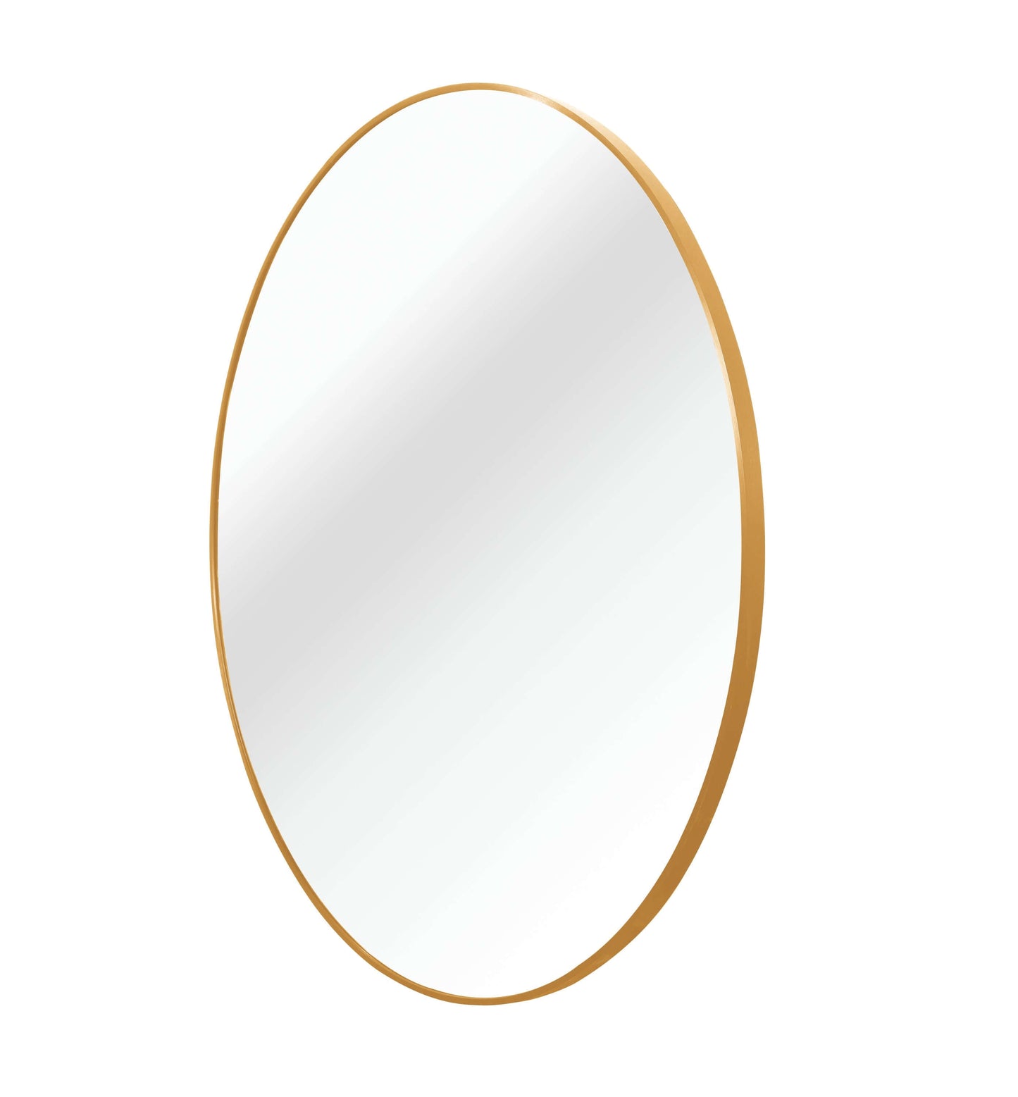 ELITE CASA 24" Gold Metal Round Bathroom Mirror
