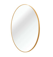 ELITE CASA 24" Gold Metal Round Bathroom Mirror