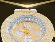 ELITE CASA Hip Hop Metal Watch Comely featuring a sparkling design with gold accents and intricate diamond details.