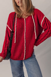 Olivia Knit Drawstring Hooded Sweater