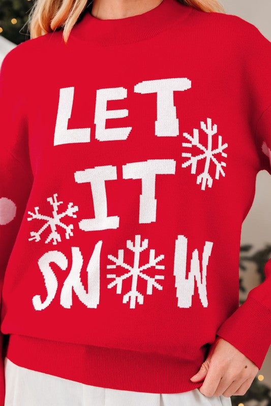 ELITE CASA LET IT SNOW Holiday Sweater
