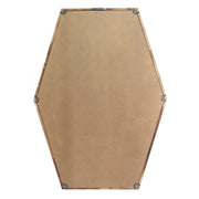 ELITE CASA Dark Wood Hexagonal Wall Mirror