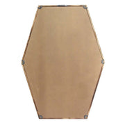 ELITE CASA Dark Wood Hexagonal Wall Mirror