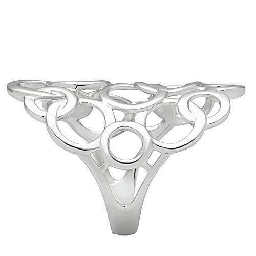 ELITE CASA 3W170 Rhodium Brass Minimalist Ring