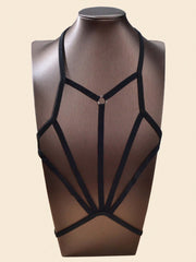 ELITE CASA Women's Black Patent Leather Catsuit