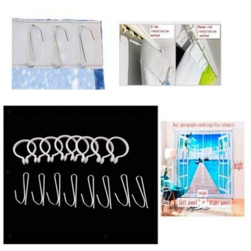 ELITE CASA Christmas Pattern Curtains for Living Room & Bedroom