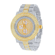 ELITE CASA Hip Hop Metal Watch Comely with gold and silver accents, designed for a bold, trendy look.