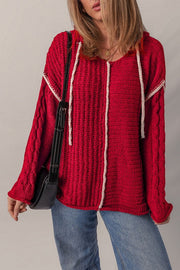 Olivia Knit Drawstring Hooded Sweater