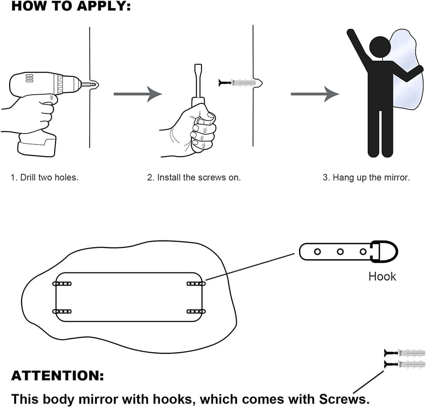 ELITE CASA Irregular Asymmetrical Wall Mirror