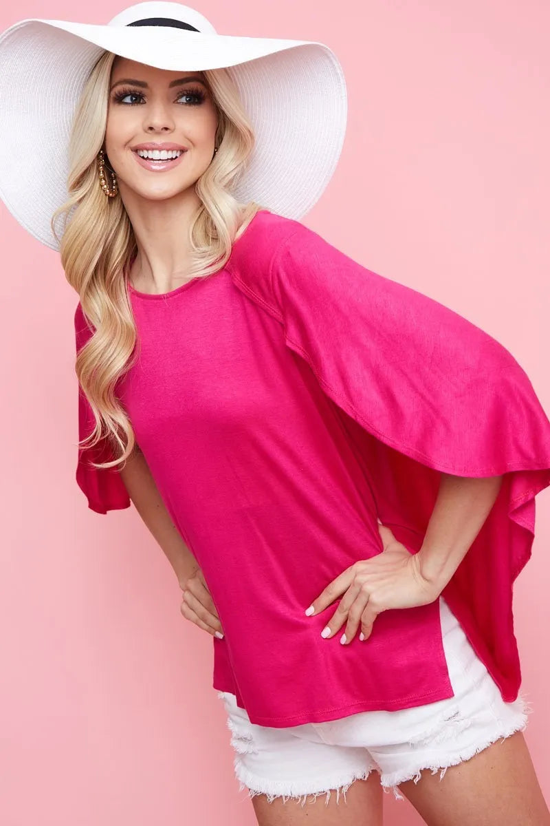 BiBi Fold Over Back Detailed Top