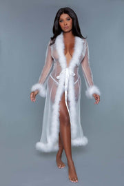 ELITE CASA BW1650 Marabou Robe
