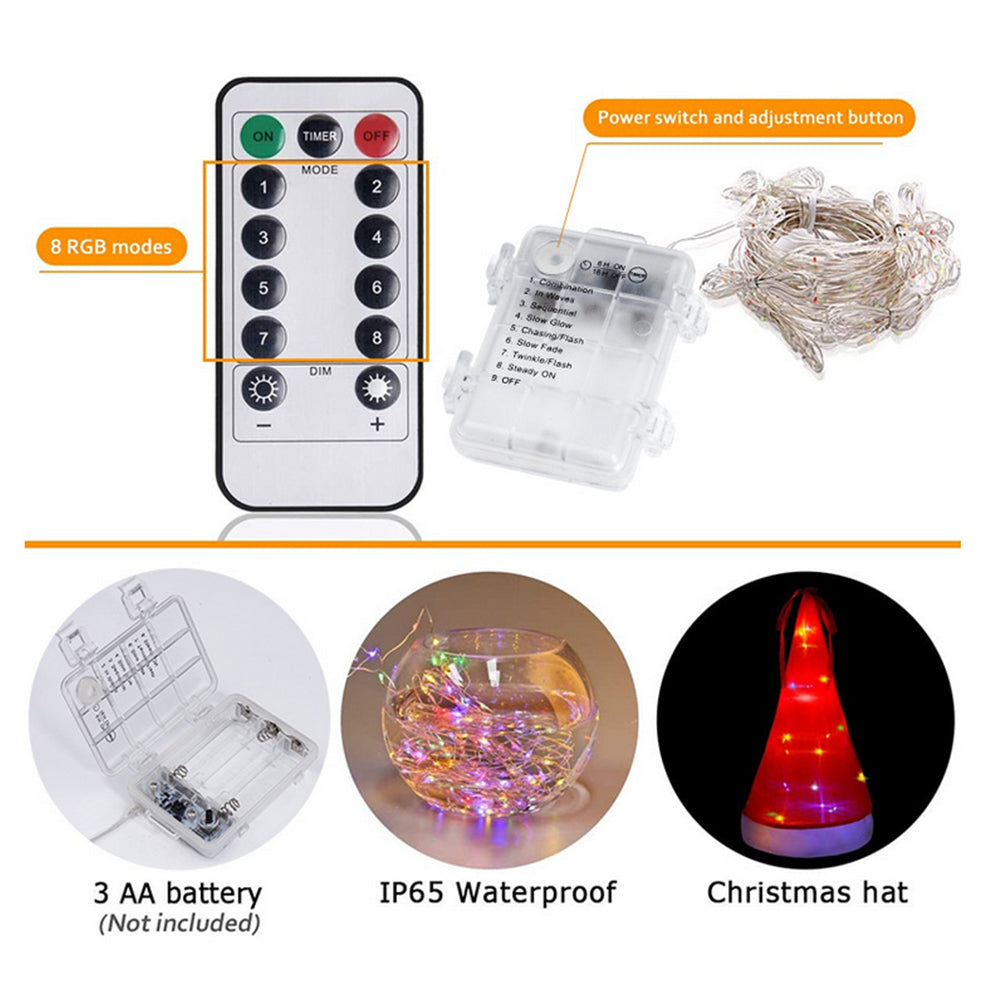 ELITE CASA Glowing Christmas Hat Lights