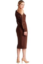 ELITE CASA Josefa Asymmetric Midi Dress