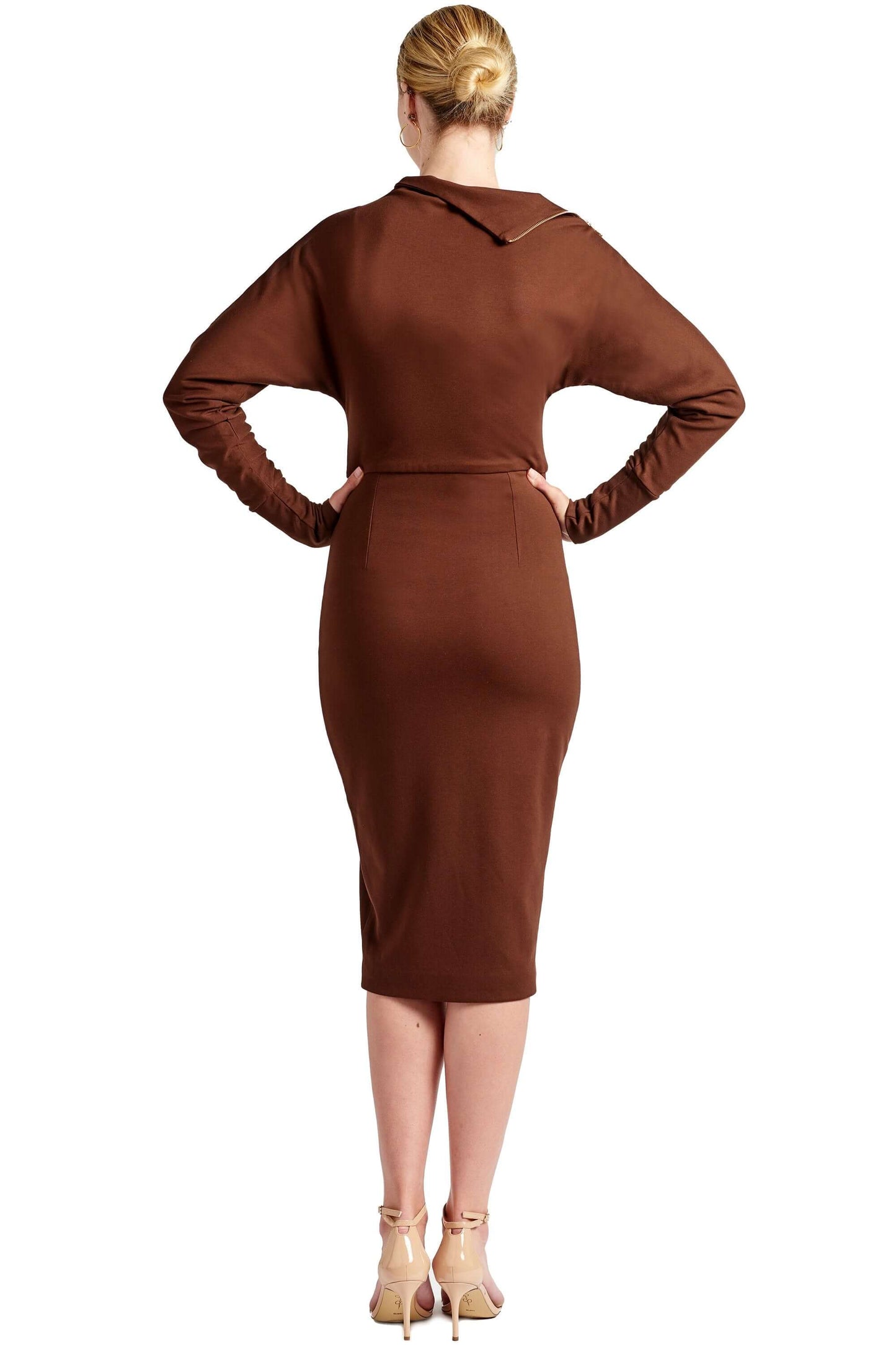 ELITE CASA Josefa Asymmetric Midi Dress