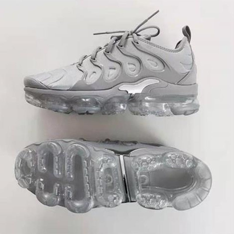 ELITE CASA Women’s Summer Vulcanize Sneakers in grey with clear sole and stylish design.