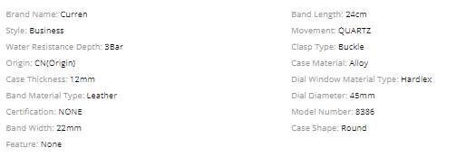 ELITE CASA Agettivo Men’s Watch I