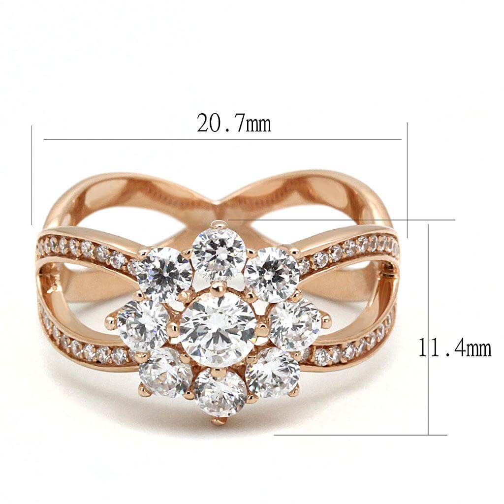ELITE CASA TS586 Rose Gold Sterling Silver Ring