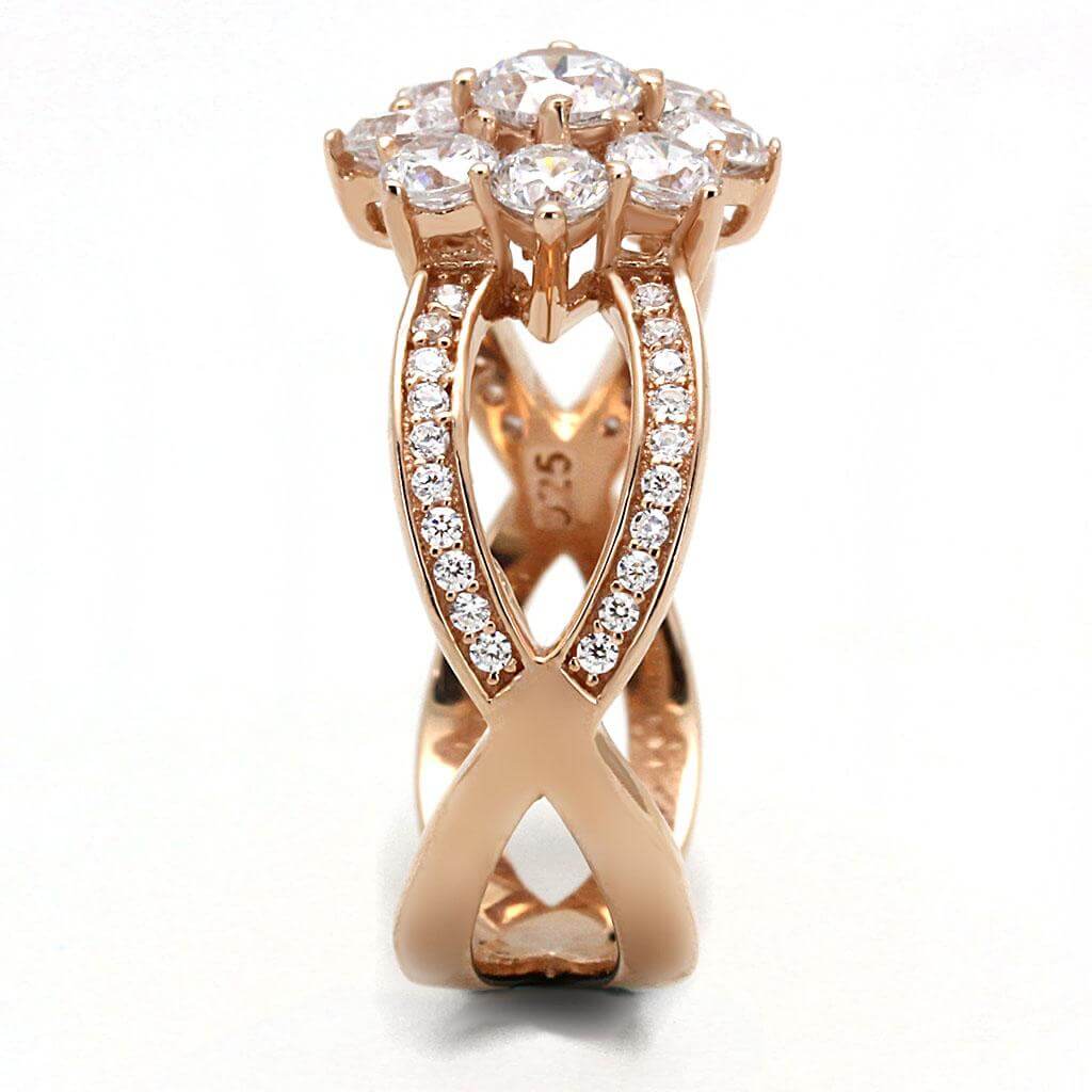 ELITE CASA TS586 Rose Gold Sterling Silver Ring