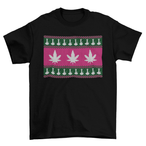ELITE CASA Weed Bong Ugly Sweater Tee