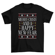 ELITE CASA Merry Crisis Ugly Sweater Tee