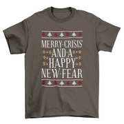 ELITE CASA Merry Crisis Ugly Sweater Tee