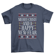 ELITE CASA Merry Crisis Ugly Sweater Tee
