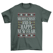 ELITE CASA Merry Crisis Ugly Sweater Tee
