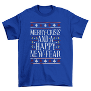 ELITE CASA Merry Crisis Ugly Sweater Tee