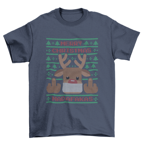ELITE CASA Ugly Sweater Reindeer Tee