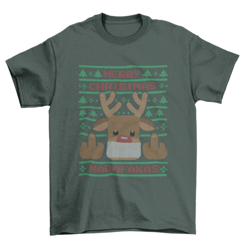 ELITE CASA Ugly Sweater Reindeer Tee
