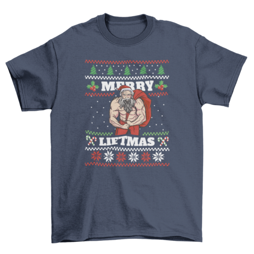 ELITE CASA Muscular Santa Claus Ugly Tee