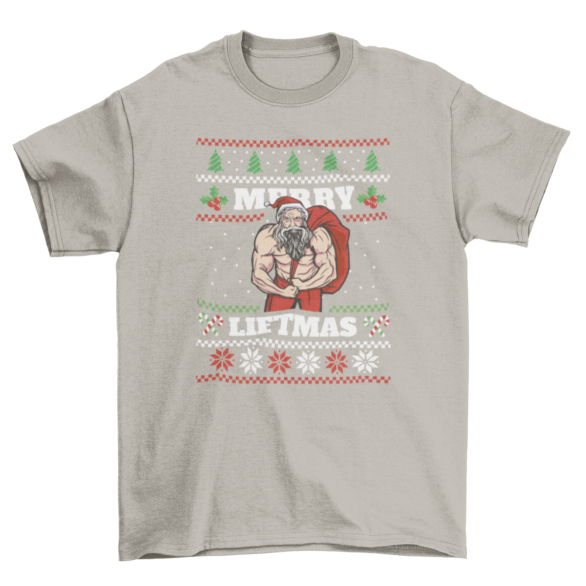 ELITE CASA Muscular Santa Claus Ugly Tee