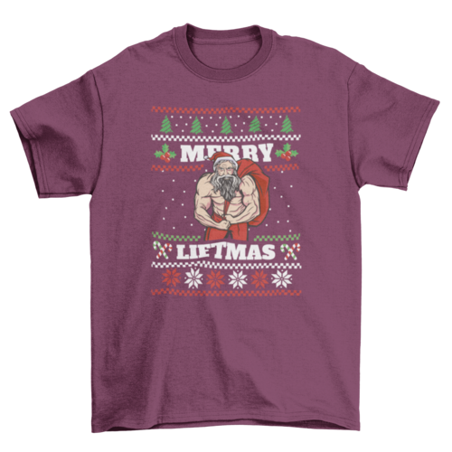 ELITE CASA Muscular Santa Claus Ugly Tee
