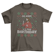 ELITE CASA Jesus Birthday Ugly Sweater Tee