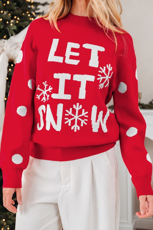 ELITE CASA LET IT SNOW Holiday Sweater