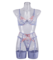 ELITE CASA Embroidered Lingerie Bra Set