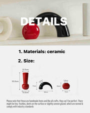 ELITE CASA Bauhaus Ceramic Art Deco Vase